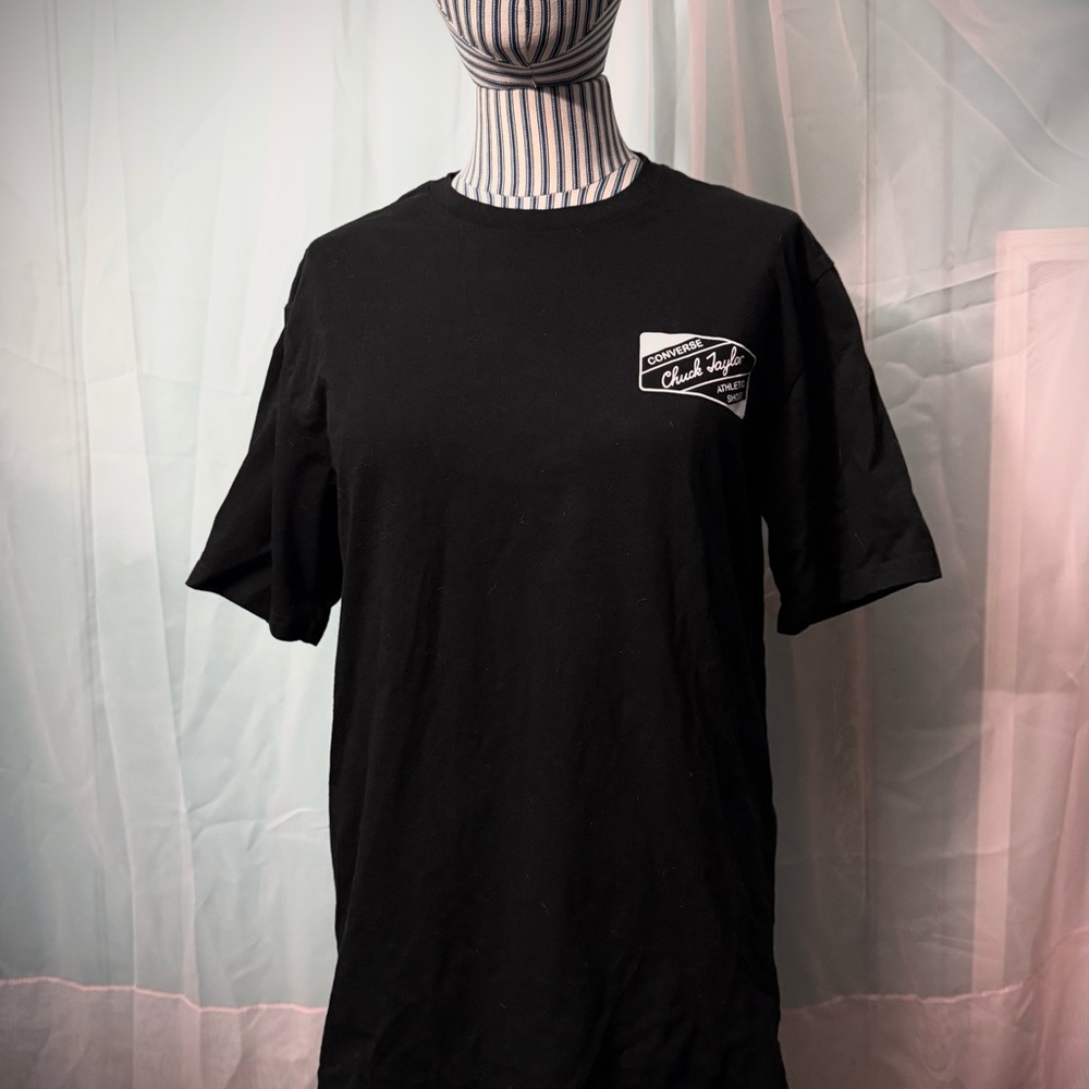 Converse Black Short Sleeve Tee Classic Crew Neck